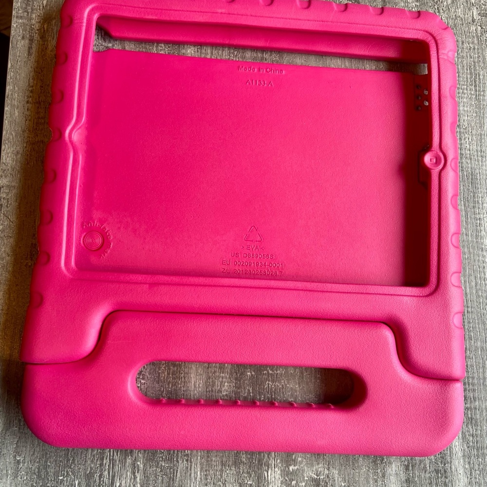 Bright Pink Tablet Case - shockproof, lightweight. Turns into a stand.